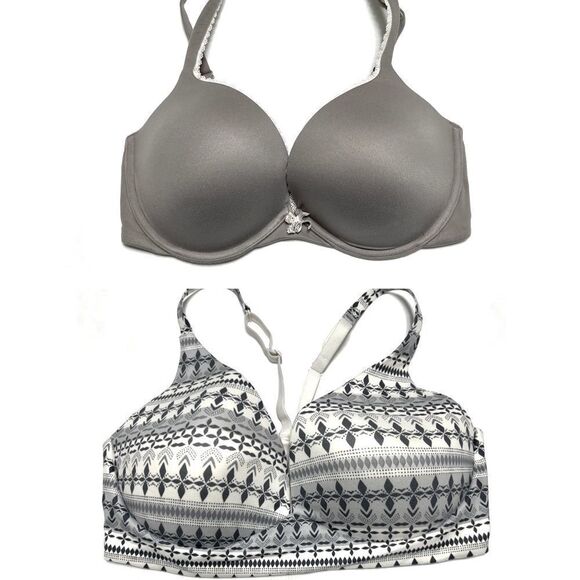 Victoria’s Secret Bra Lot of 2 Bundle Body By Victoria Push Up Plunge Size 34DD - Picture 1 of 15